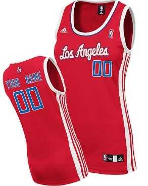 Womens Customized Los Angeles Clippers Red Jersey